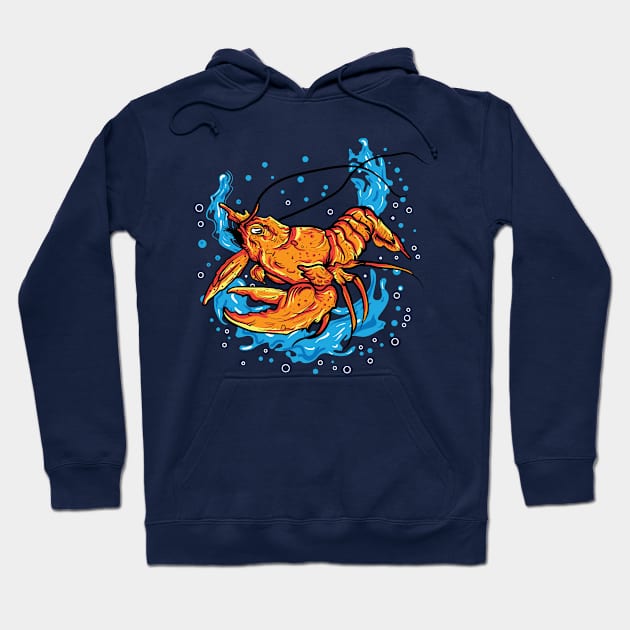 lobster Hoodie by FIFTY CLOTH